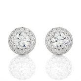 Halo Diamond Stud Earrings